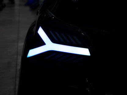 OLM Y-Spec LED Taillights (Smoke Lens  White Optic w/RGB) - 2015-2021 WRX / STI