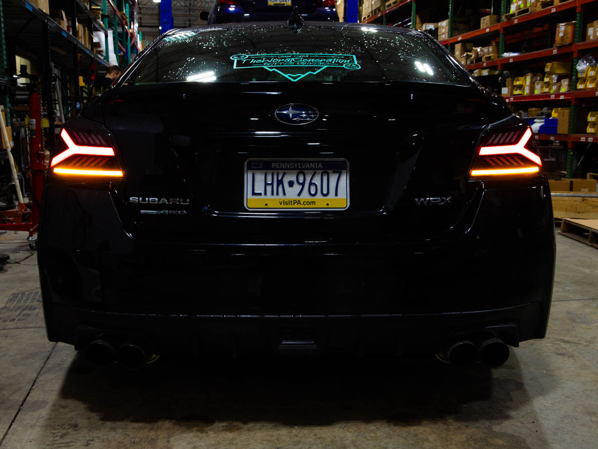 OLM Y-Spec LED Taillights (Clear Lens  White Optic) - 2015-2021 WRX / STI