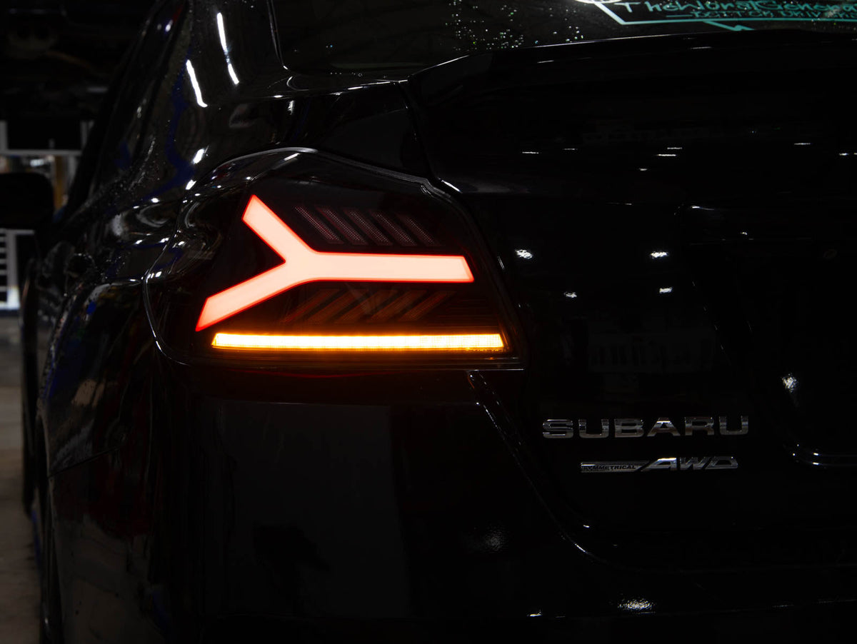 OLM Y-Spec LED Taillights (Smoke Lens  Red Optic) - 2015-2021 WRX / STI