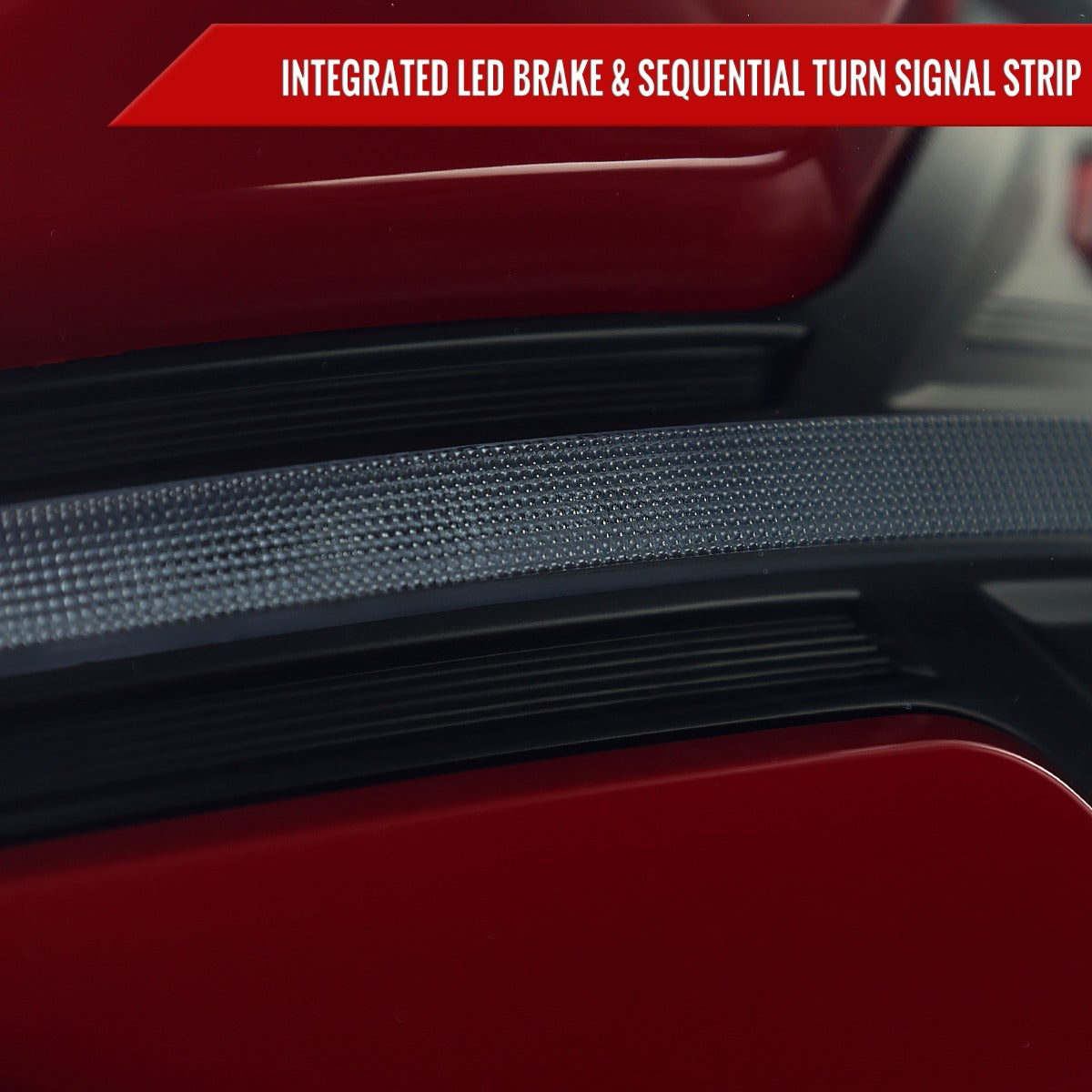Spec-D Sequential Full LED Tail Lights - Matte Black Housing / Smoked Lens / White Bar - 2015-2021 Subaru WRX / STI