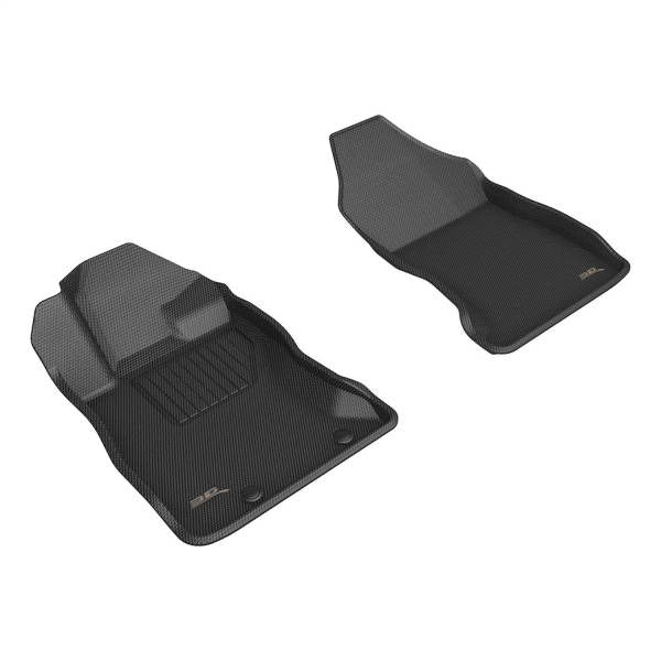 3D MAXpider Custom Fit Kagu Floor Mats - Front Row - Black - 2022-2026 Subaru WRX