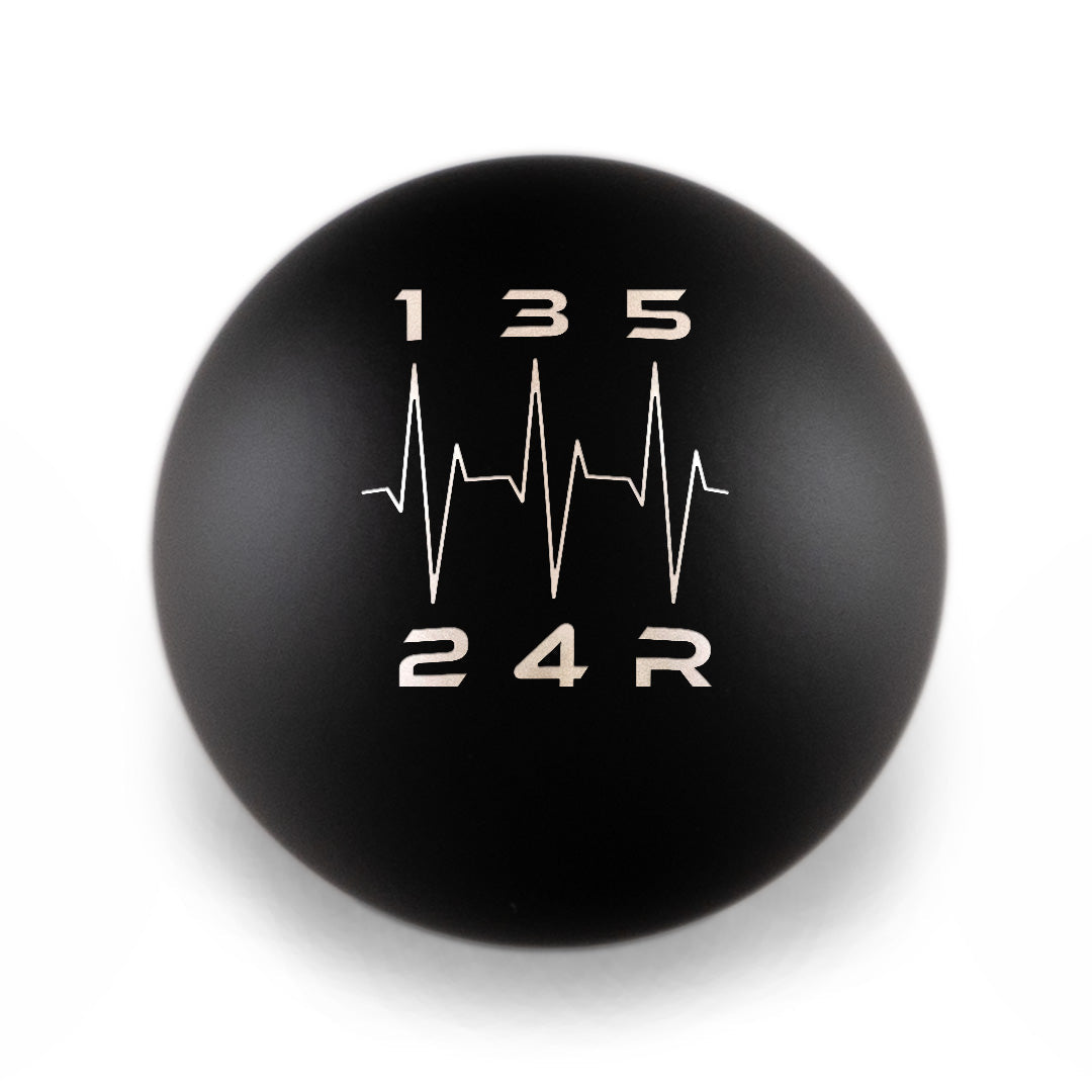 Billetworkz Weighted Shift Knob - Heartbeat Engraving - Subaru 5-Speed