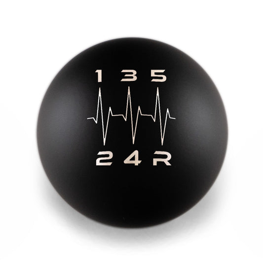 Billetworkz Weighted Shift Knob - 5 Speed Heartbeat Engraving - Subaru WRX