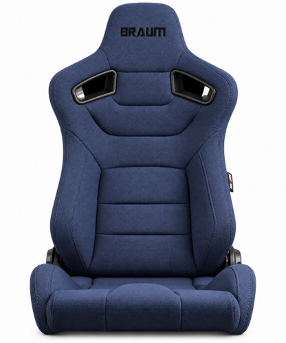 Braum Elite Series Sport Seats - Blue Cloth (Black Stitching) Pair - Universal