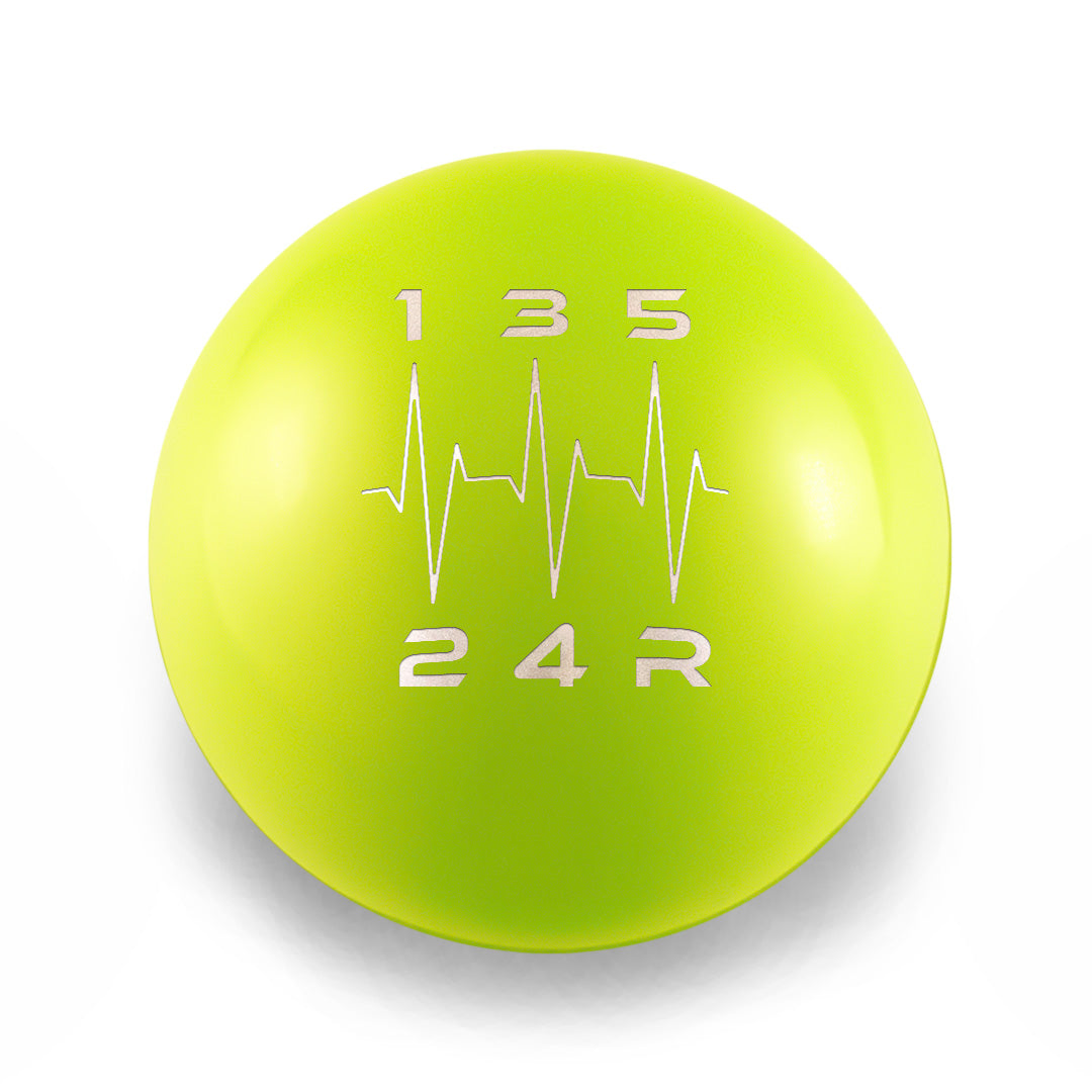 Billetworkz Weighted Shift Knob - Heartbeat Engraving - Subaru 5-Speed