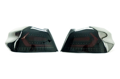OLM Evolution Tail Lights (Smoked Lens, Black Base, Red Bar) - 2015-2021 WRX / STI