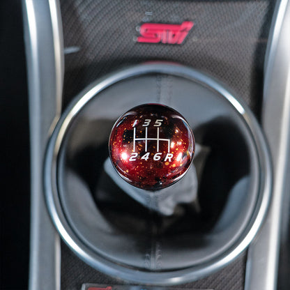 Billetworkz Cosmic Space Shift Knob - 6 Speed Velocity Engraving - Subaru STI