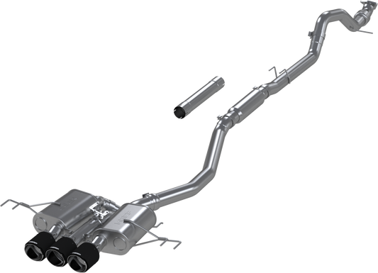 MBRP T304 Stainless Steel 3" Cat-Back - Triple Center Outlet w/ Carbon Fiber Tips - 2023-2026 Honda Civic Type R
