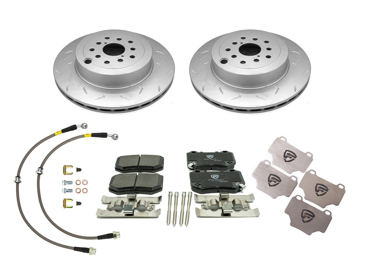 FactionFab Full Brake Kit Combo - Rear - 2018-2021 Subaru STI / 2022-2026 WRX (Brembo)