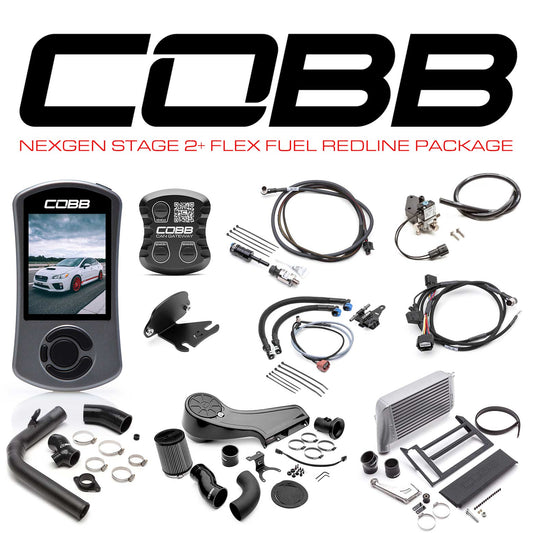 Cobb NexGen Stage 2 + CAN Flex Fuel Redline Carbon Fiber Power Package - Silver - 2015-2017 Subaru WRX