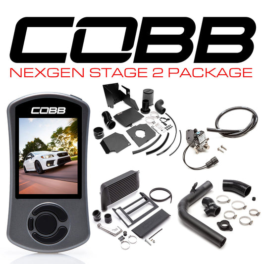 Cobb NexGen Stage 2 Power Package w/SF Intake - Black - 2015-2021 Subaru WRX