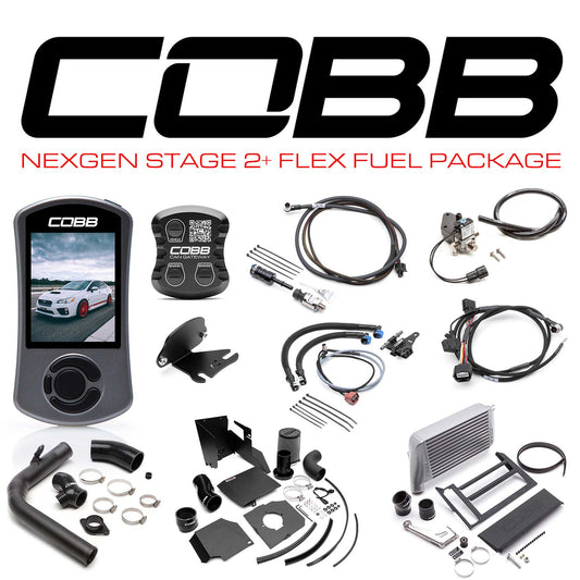 Cobb NexGen Stage 2 + CAN Flex Fuel Power Package (SF Intake) - Silver - 2015-2017 Subaru WRX