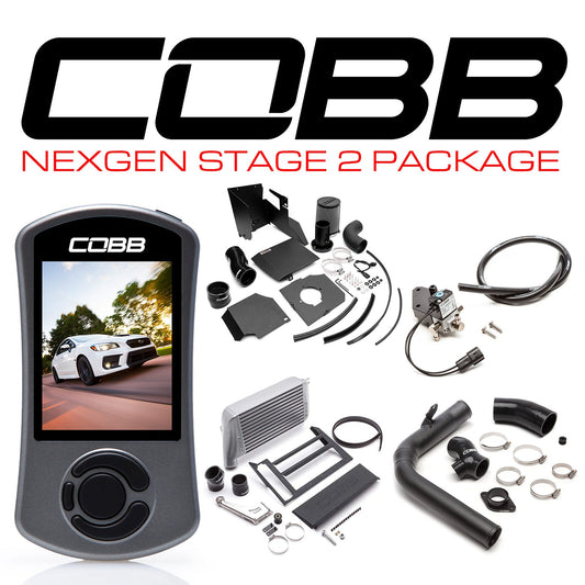 Cobb NexGen Stage 2 Power Package w/SF Intake - Silver - 2015-2021 Subaru WRX