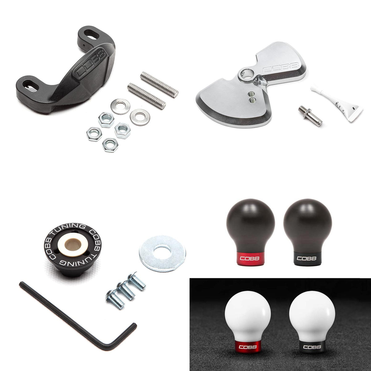 Cobb Stage 1+ Drivetrain Package (White w/ Red 6spd Shift Knob) - 2015-2026 Subaru WRX
