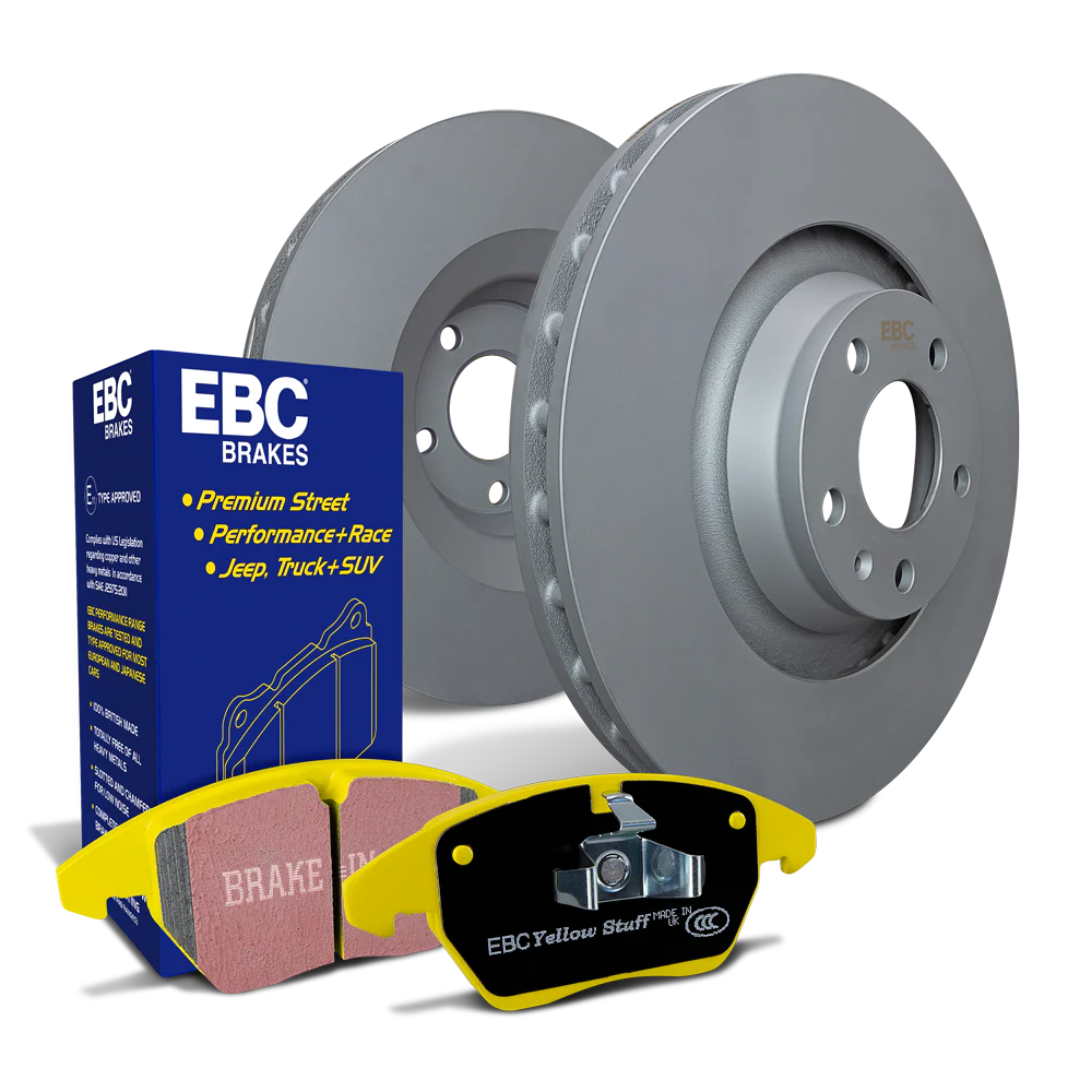 EBC S13K Yellowstuff Pad and Plain Rotor Rear Kit - 2015-2026 Subaru WRX (With Eyesite/Electric Parking Brake)