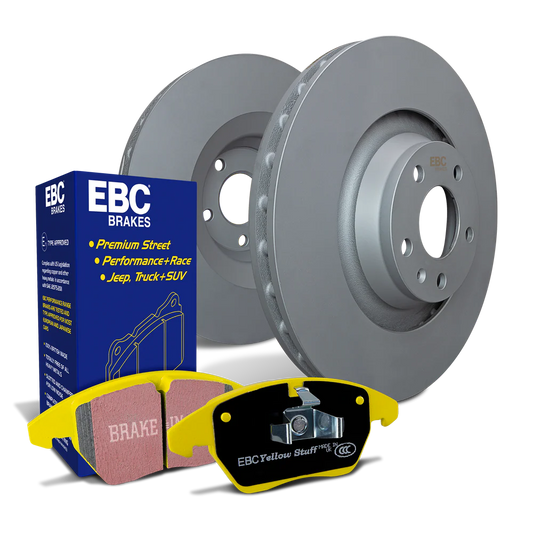 EBC S13K Yellowstuff Pad and Plain Rotor Front Kit - 2015-2021 Subaru WRX