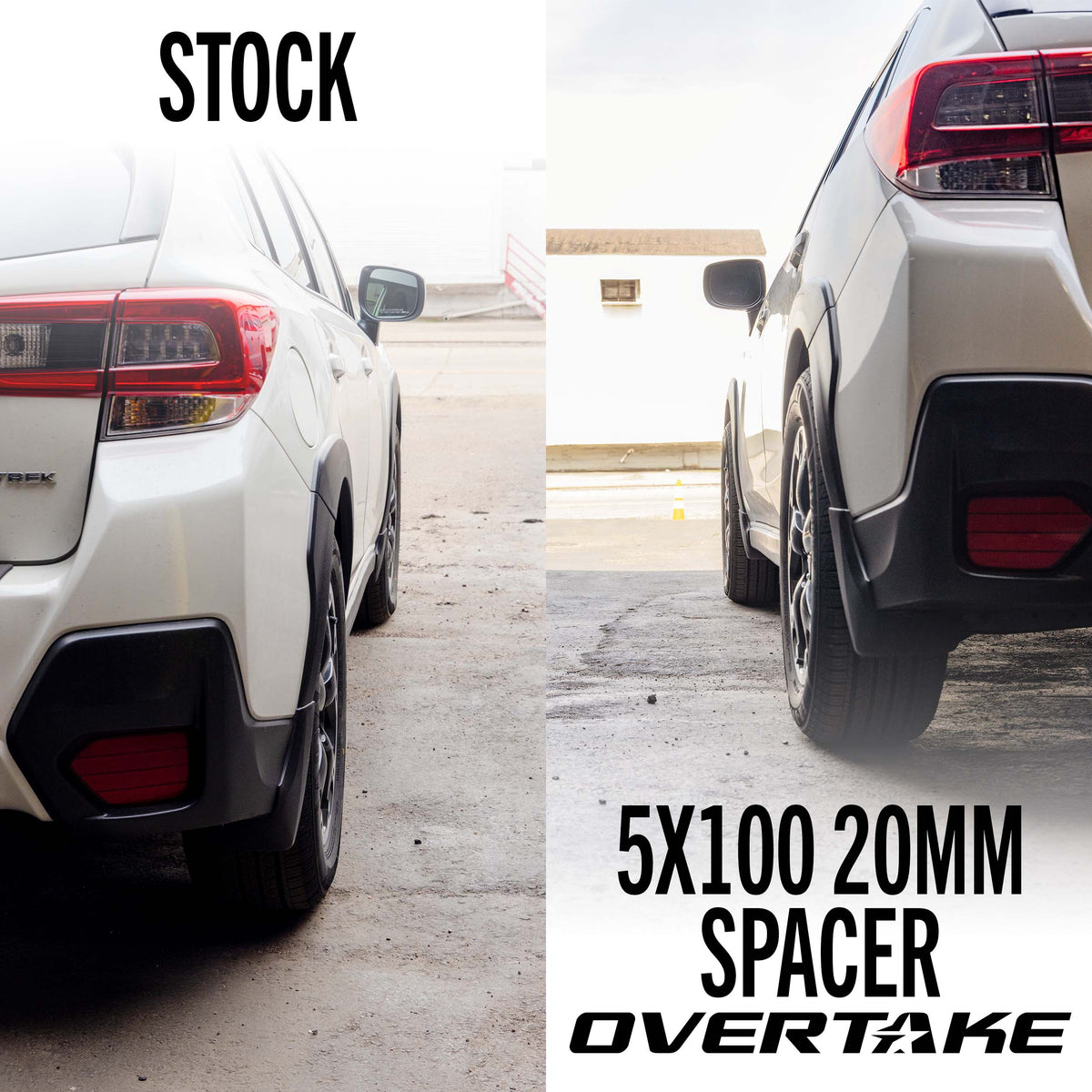 OVERTAKE Wheel Spacers - Pair - 20mm 5x100 - Subaru 2002-2014 WRX, 2004 STI, 2013-2027 BRZ/GR86, and more