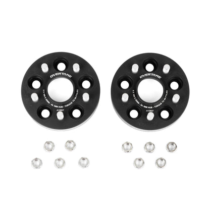 OVERTAKE Wheel Spacers - Pair - 25mm 5x100 - Subaru 2002-2014 WRX, 2004 STI, 2013-2027 BRZ/GR86, and more