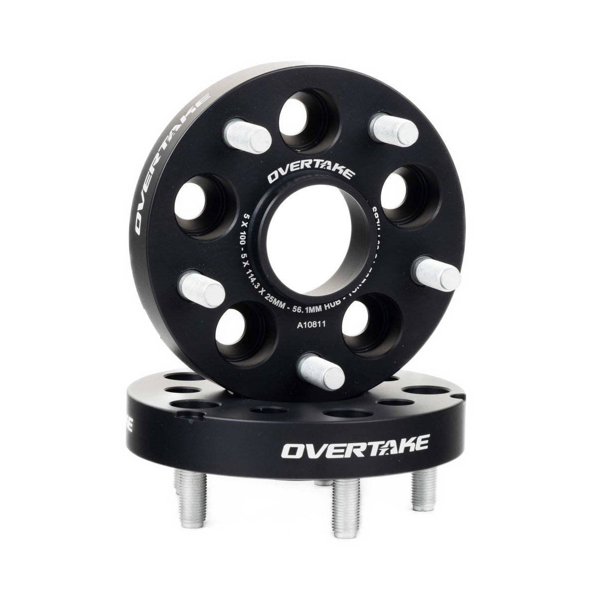OVERTAKE Wheel Spacer Adapters - Pair - 25mm 5x100 to 5x114.3 - Subaru 2002-2014 WRX, 2004 STI, 2013-2027 BRZ/GR86, and more