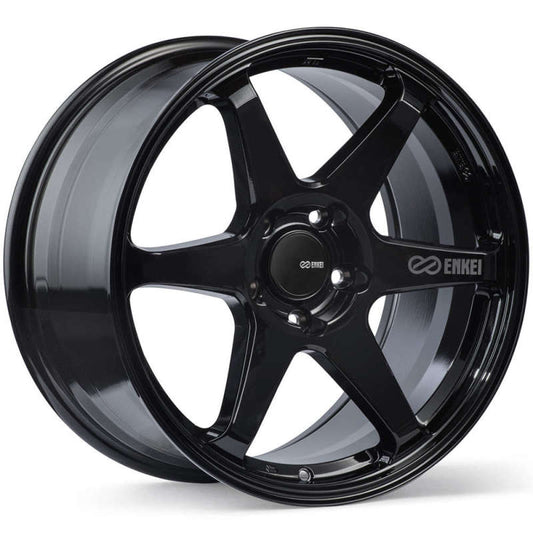 Enkei T6R 18x9.5 45mm Offset 5x120 Bolt Pattern 72.6 Bore - Gloss Black (Single Wheel)