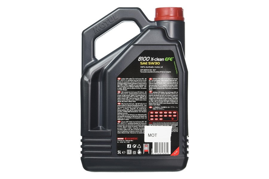MTL109471 Motul 5L JUG Synthetic Engine Oil 8100 5W30 X-CLEAN EFE - 2015-2020 WRX / STI,