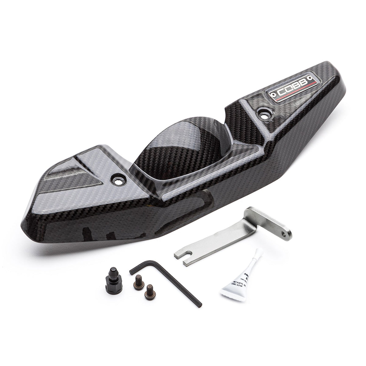 Cobb Redline Carbon Fiber Alternator Cover - Gloss Finish - 2008-2021 Subaru STI / 2008-2014 Subaru WRX