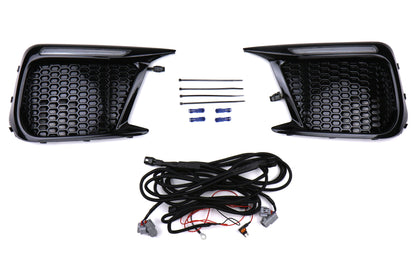 OLM Facelift JDM Style DRL / Sequential Turn Signal Bezel (No Fog Hole) - 2018-2021 WRX* / STI