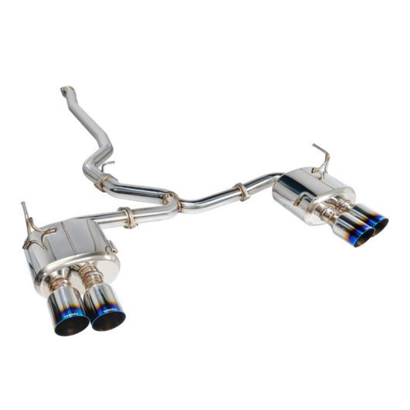 Remark 4in Quad Cat-Back Exhaust Stainless Single Resonated- 2015-2021 Subaru WRX/STI (VA)
