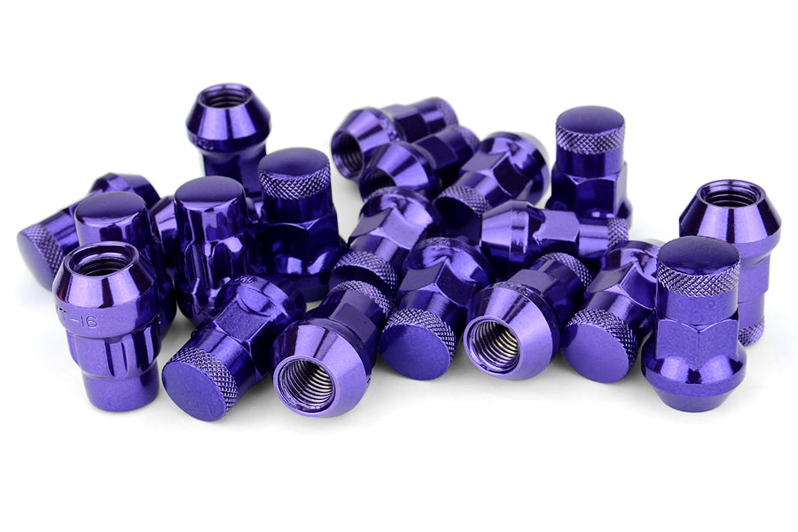 Wheel Mate Muteki SR35 Close End Lug Nuts w/ Lock Set - Purple 12x1.50 35mm