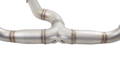 X Force Race Catback Exhaust System with Quad Tip/Hot Dog Resonator - 2011-2021 Subaru WRX / STI