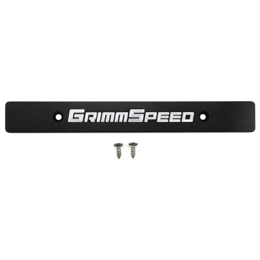 GrimmSpeed License Plate Delete Black/Silver - 1998-2013 Subaru Forester