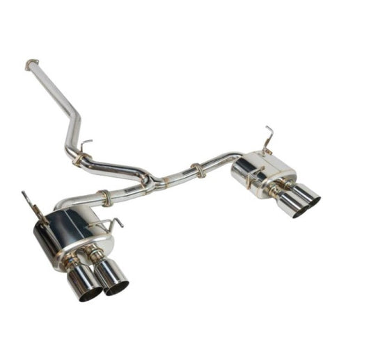 Remark Cat-Back Exhaust w/ SS Quad Tips (Non-Resonated) - 2008-2014 Subaru WRX / STI GR Hatch