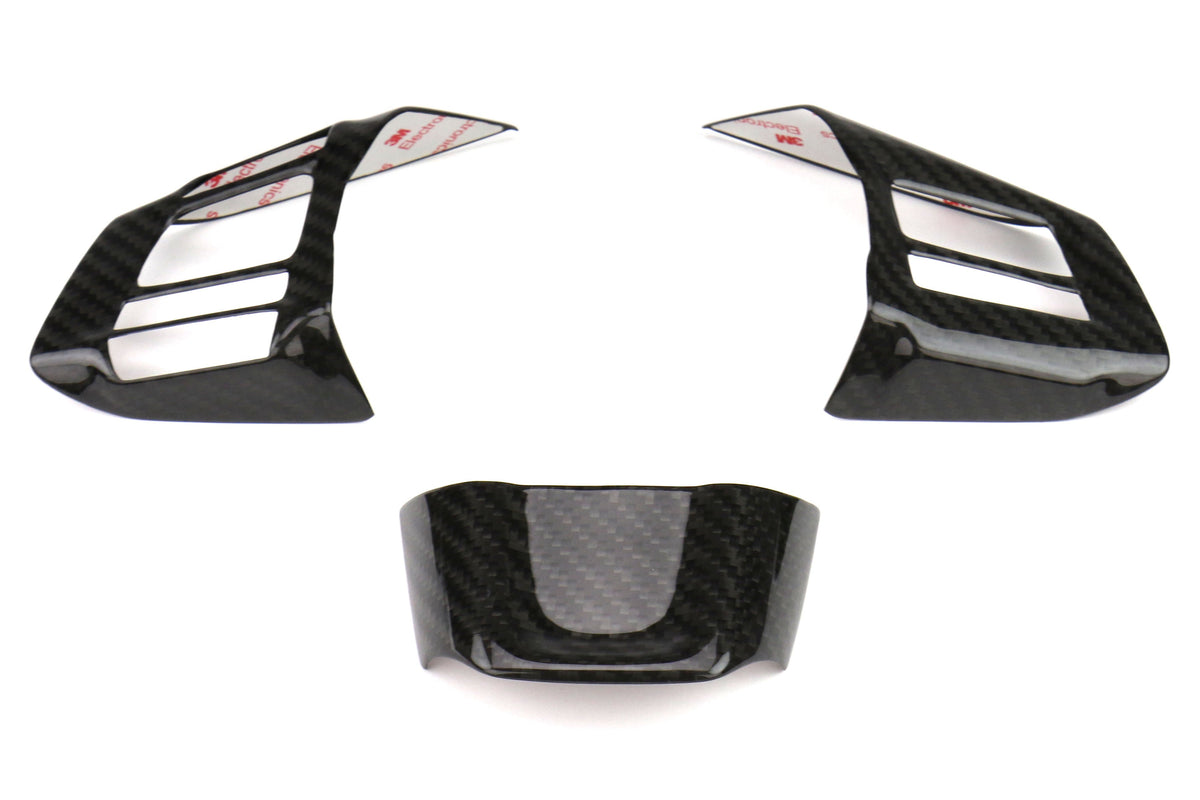 OLM Dry Carbon Fiber Steering Wheel Covers (MT) - 2016-2018 WRX / STI