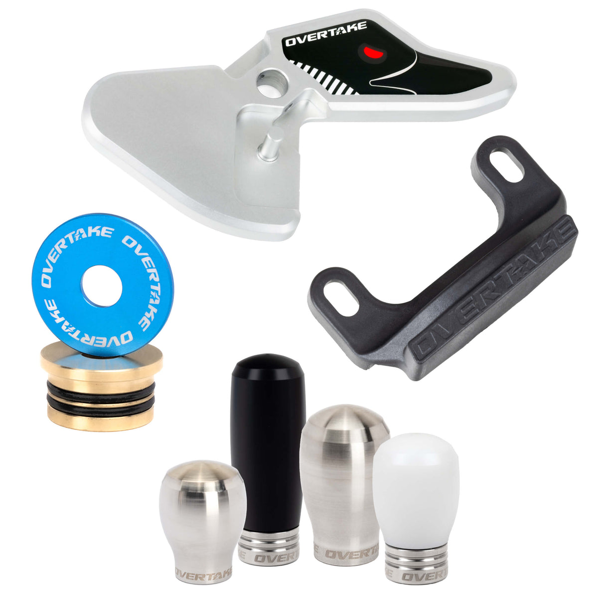 OVERTAKE Stage 1.5 Drivetrain Kit - ModKnob Delrin Tall White Shift Knob - 2015-2026 Subaru WRX / 2018-2023 Crosstrek