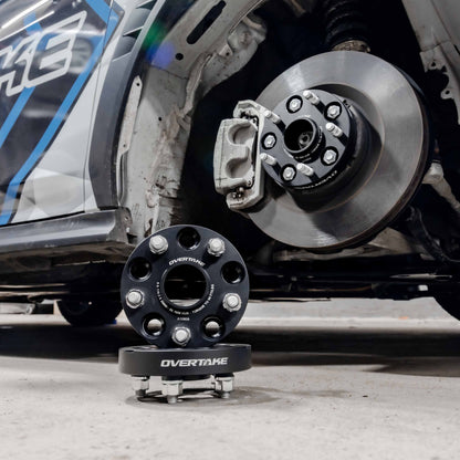 OVERTAKE Wheel Spacer Adapters - Pair - 20mm 5x100 to 5x114.3 - Subaru 2002-2014 WRX, 2004 STI, 2013-2027 BRZ/GR86, and more