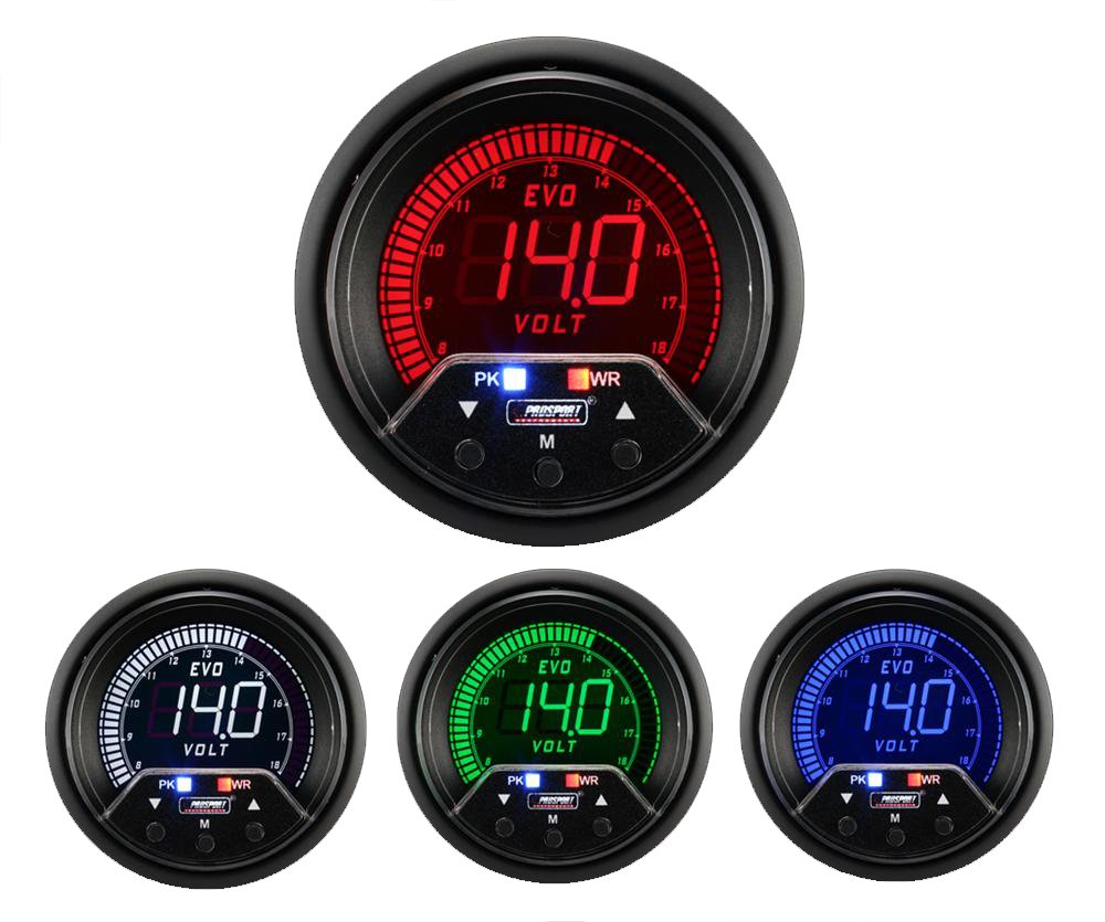 ProSport 2-3/8" Premium Evo Electrical Volt Gauge