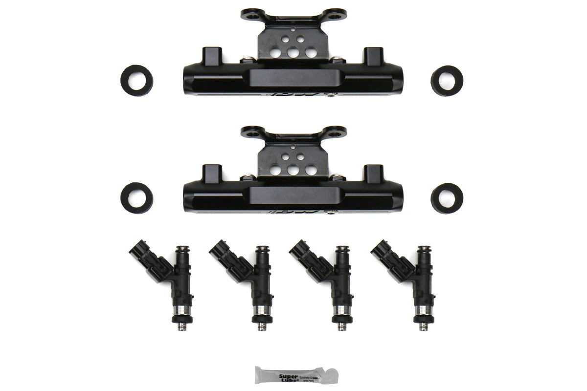 DET6-101-1000 DeatschWerks Fuel Injectors 1000cc w/Top Feed Conversion Fuel Rails - 2004-2006 Subaru STI / 2005-2006 Legacy GT,