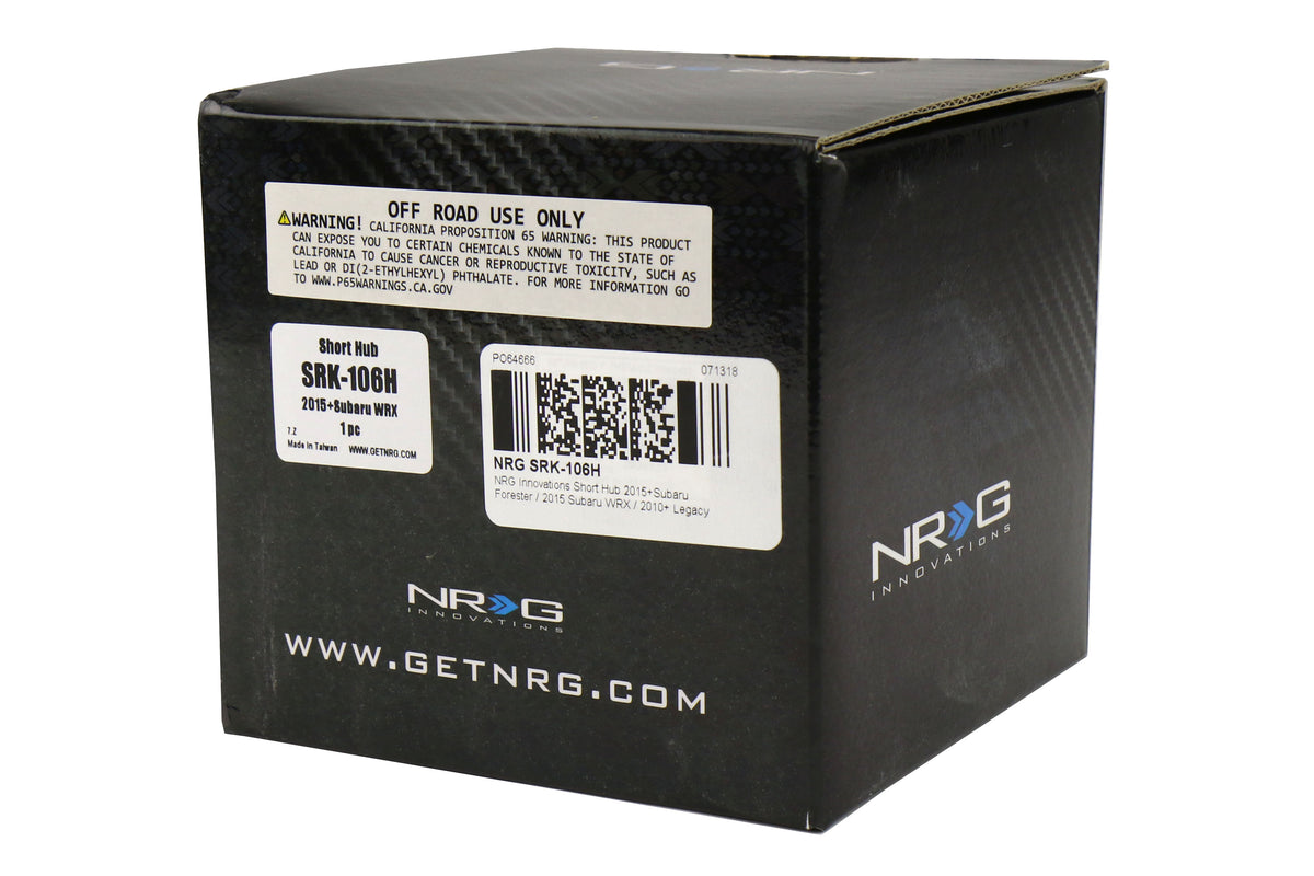 NRGSRK-106H NRG Short Hub for Aftermarket Steering Wheels - 2015+ WRX / STI,