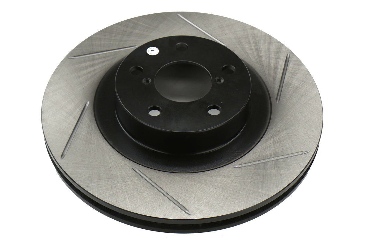 STT126.47018S-GRP Stoptech Slotted Front Rotor Pair - Subaru Models Inc. 2002-2008 WRX,