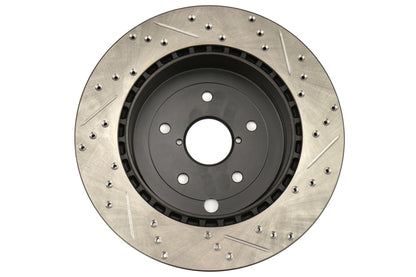 STT127.47030R StopTech Drilled and Slotted Sport Rotors - 2008-2017 Subaru STI,