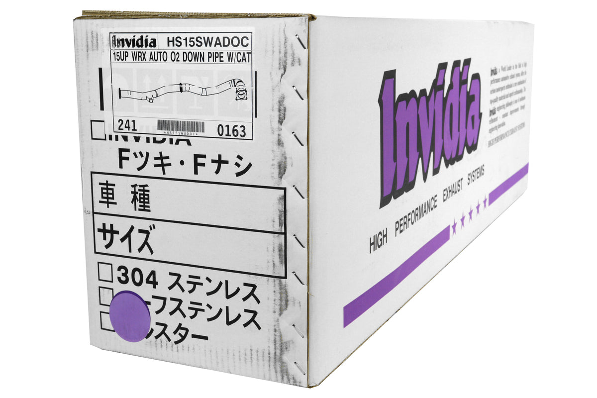 INVHS15SWADOC Invidia Catted Stainless Steel Downpipe - 2015+ WRX CVT,