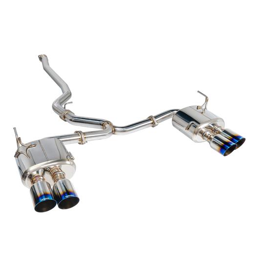 REMRK-C4076S-01TC Remark 4" Quad Exhaust - 2015+ WRX / STI-Burnt Titanium Tips-Resonated,