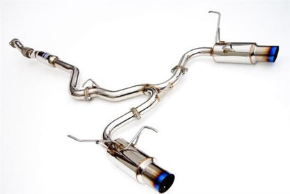 INVHS11STIGTT Invidia Dual N1 Resonated Exit Exhaust (Polished or Titanium Tip) - 2014+ Forester XT-Titanium Tips,