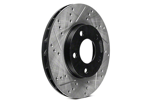 STT127.47036L Stoptech Slotted/Drilled Rotor - Front Left - 2015-2021 Subaru WRX,