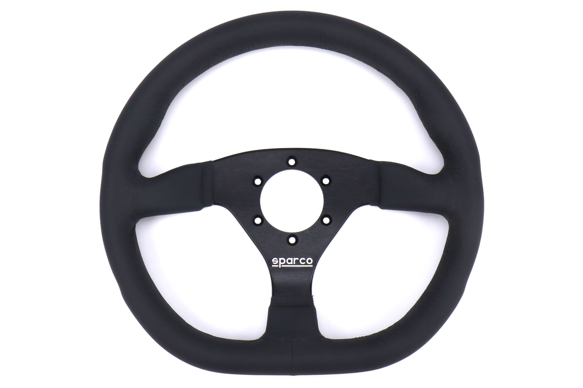 SPR015TRGL1TUV Sparco L360 Black Leather Steering Wheel - Universal,