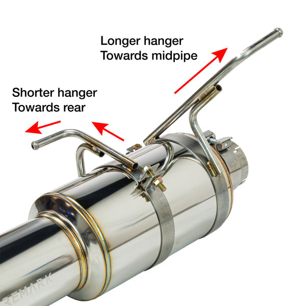 REMRK-C1076S-03 Remark R1 Stainless Steel Muffler - 2022+ Subaru WRX,