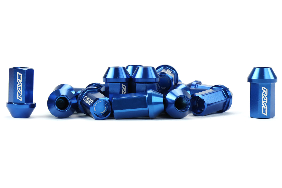 VLKWDURA4212125U Rays Dura-Nut L42 Straight Type lug nuts - 2015+ WRX / 2015+ STI / 2013+ BRZ / 2014+ FORESTER-Blue,