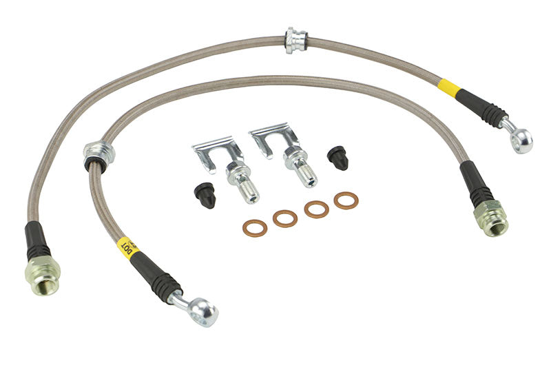 STT950.47504 Stoptech Stainless Steel Brake Lines Rear - 2004-2007 Subaru STI,