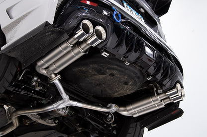CPESBAE00002T CP-E Austenite Axle Back Quad Mufflers 4in Titan Tips - 2015+ WRX / STI,