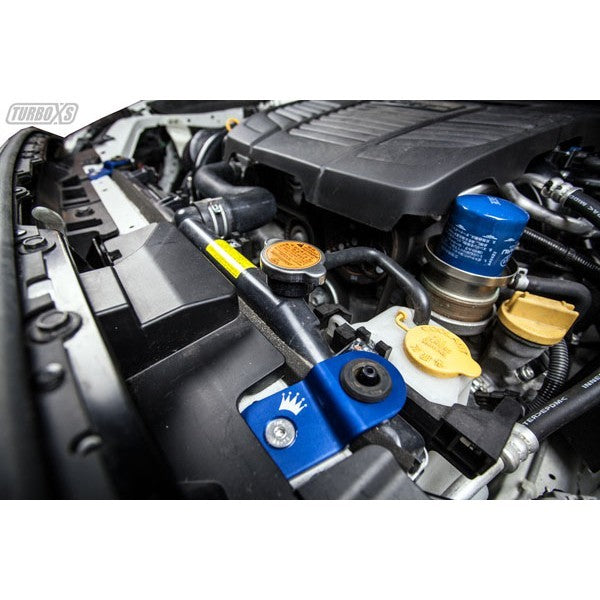 TXSW15-RADSTAY-BLU TurboXS Radiator Stay Bracket - 2015+ WRX / 2015+ STI-Blue,